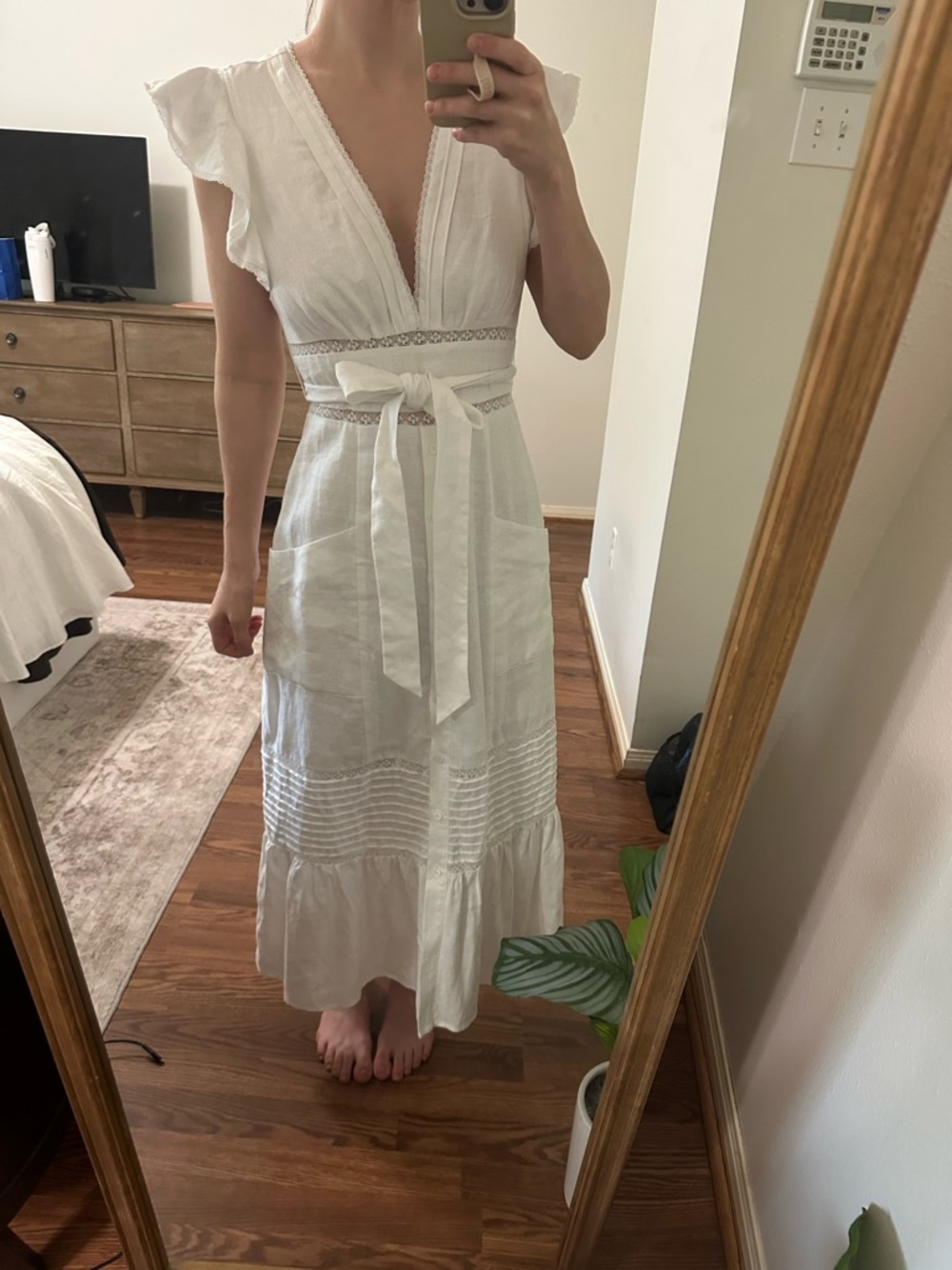 RARE Reformation Petites Lili Linen Dress